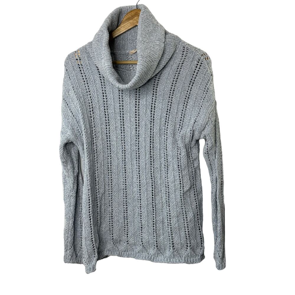 Soft Surroundings Cloud Cap Chenille Cowl Neck Sweater Women's Medium